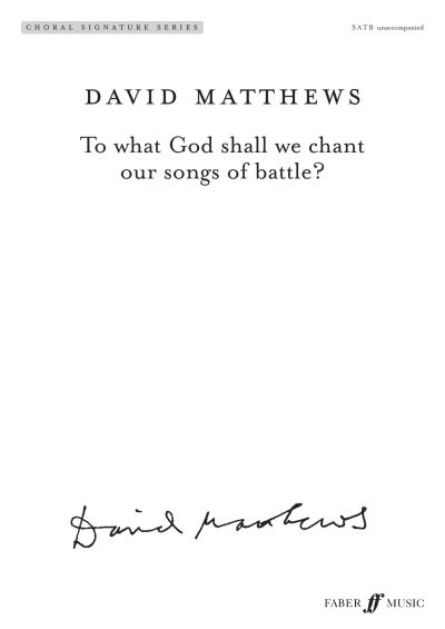 Cover for David Matthews · To What God Shall We Chant Our Songs of Battle? (Paperback Bog) (2018)