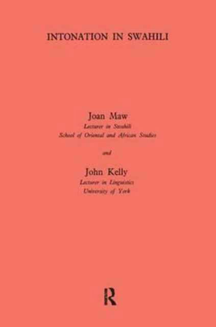 Cover for John Kelly · Intonation in Swahili (Innbunden bok) (2017)