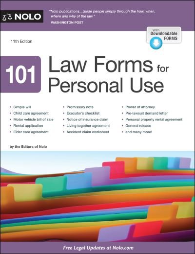 Cover for Nolo Editors · 101 Law Forms for Personal Use (Book) (2020)