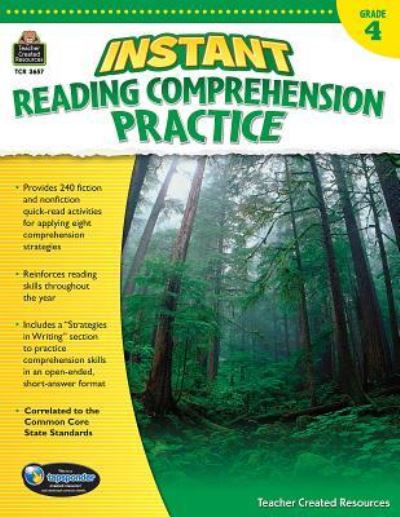 Instant Reading Comprehension Practice: Grade 4 - Teacher Created Resources - Books - Teacher Created Resources - 9781420636574 - 2015