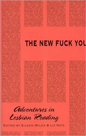 Cover for Eileen Myles · The New Fuck You: Adventures in Lesbian Reading - Semiotext (e) / Native Agents (Paperback Bog) (1995)