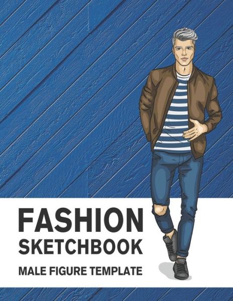 Cover for Lance Derrick · Fashion Sketchbook Male Figure Template (Paperback Book) (2019)