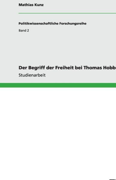 Cover for Kunz · Der Begriff der Freiheit bei Thoma (Book) (2010)