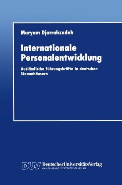 Cover for Maryam Djarrahzadeh · Internationale Personalentwicklung (Paperback Book) [1993 edition] (1993)