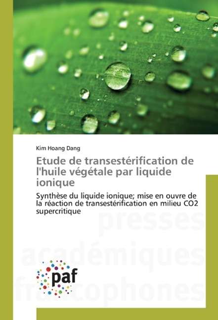 Cover for Dang · Etude de transestérification de l' (Book)