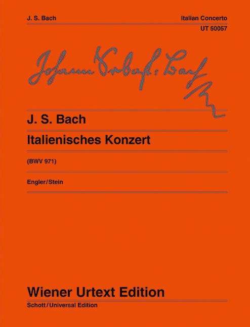 Italian Concerto BWV 971 - Johann Sebastian Bach - Livros - Wiener Urtext Edition, Musikverlag Gesmb - 9783850550574 - 1977