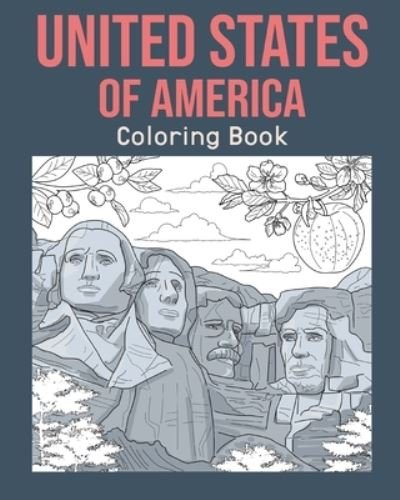 Cover for PaperLand · United States Of America Coloring Book: Painting on USA States Landmarks and Iconic, Gifts for Tourist (Paperback Bog) (2024)