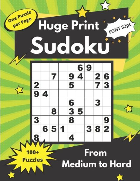 Cover for Somatomint · Huge Print Sudoku from Medium to Hard (Paperback Book) (2020)