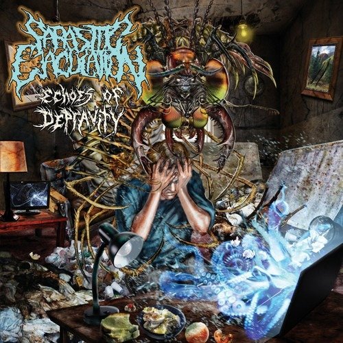 Cover for Parasitic Ejaculation · Echoes of Depravity (CD) (2015)