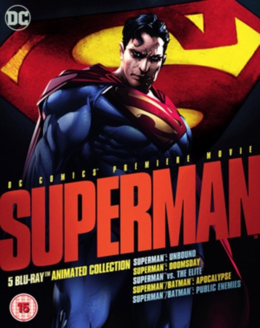 Cover for Superman - Animated Collection · DC Universe Movie Collection - Superman (5 Films) (Blu-ray) (2016)