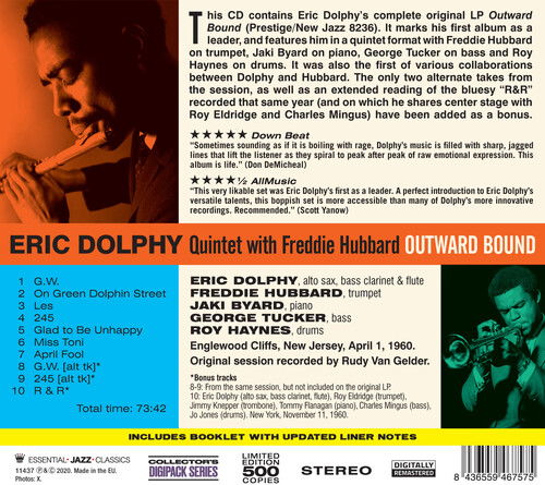 Outward Bound - Eric Dolphy - Musiikki - ESSENTIAL JAZZ CLASSICS - 8436559467575 - lauantai 1. helmikuuta 2020