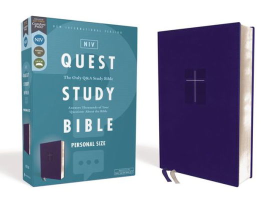 Cover for Christianity Christianity Today Intl. · NIV, Quest Study Bible, Personal Size, Leathersoft, Blue, Comfort Print The Only Q and a Study Bible (Book) (2021)