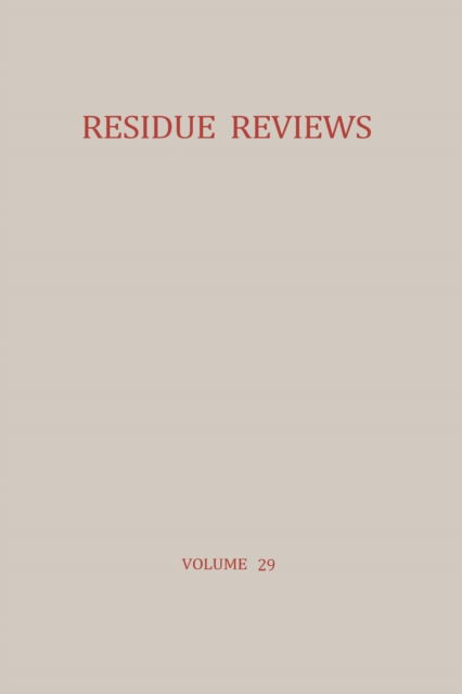 Cover for Francis A. Gunther · Decontamination of Pesticide Residues in the Environment: Atlantic City Meetings of the American Chemical Society September 1968 - Residue Reviews / Ruckstandsberichte (Pocketbok) [Softcover reprint of the original 1st ed. 1969 edition] (2012)