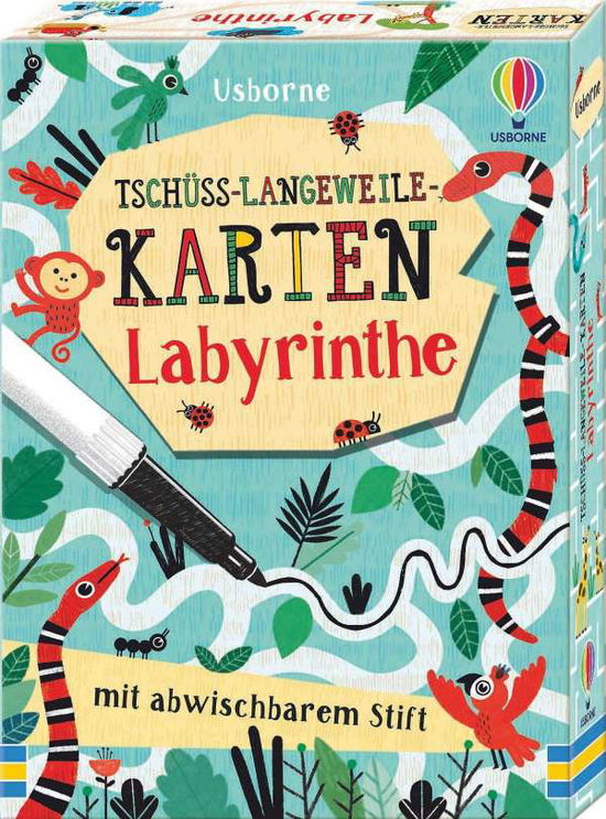 Tschüss-Langeweile-Karten: Labyrinthe - Lucy Bowman - Muu - Usborne Verlag - 9781789415575 - perjantai 20. elokuuta 2021