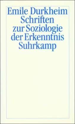 Cover for Emile Durkheim · Schriften Z.soz.d.erkenntn. (Book)