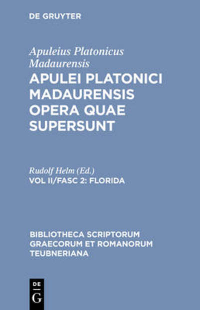 Cover for Apuleius / Helm · Opera Quae Supersunt, Vol. II Pb (Book) [Reprint 1959 edition] (1993)