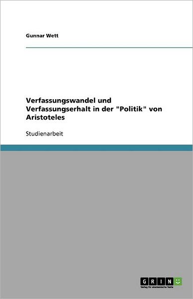 Cover for Wett · Verfassungswandel und Verfassungse (Book) [German edition] (2011)