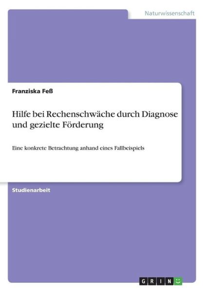 Cover for Feß · Hilfe bei Rechenschwäche durch Diag (Book) (2016)