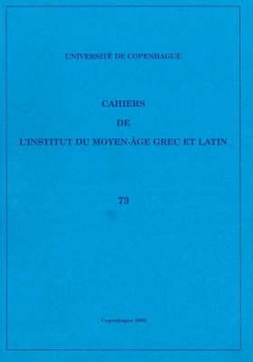 Cover for Ebbesen · Cahiers 73 (Taschenbuch) [1. Ausgabe] [Ingen] (2002)