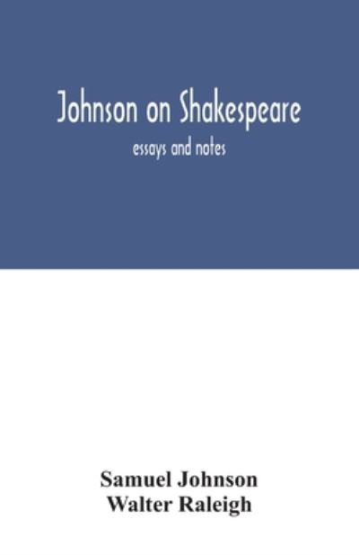 Cover for Samuel Johnson · Johnson on Shakespeare (Pocketbok) (2020)