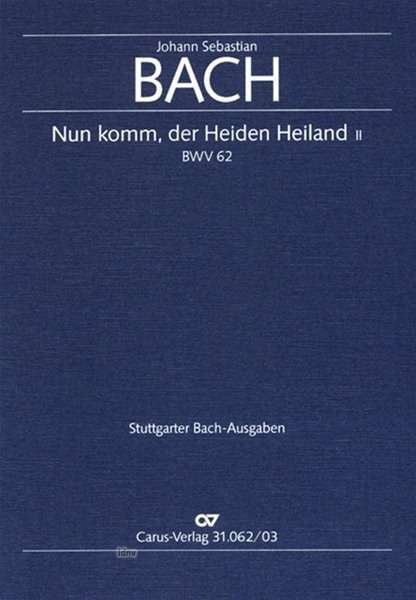 Cover for JS Bach · Kantate Nr.62,KA.CV31.062/03 (Bog)