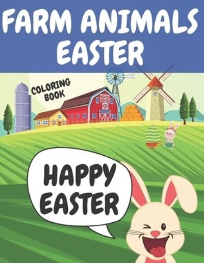 Cover for Voo Voo · Farm Animals Easter Coloring Book: Big Egg, Funny Animals &amp; More Preschool &amp; Toddlers Fun Easter Coloring Pages (Pocketbok) (2021)