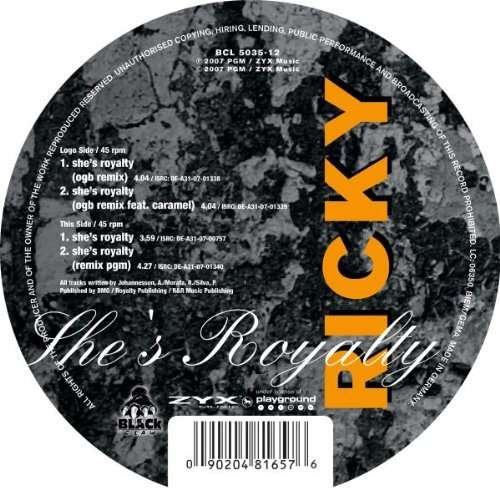 Cover for Ricky · She's Royalty (12&quot;) (2007)