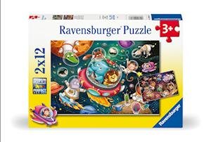 Cover for Ravensburger · Puzzle Animals In Space 2x12p (Spielzeug)