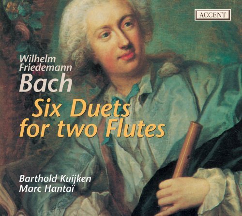 Six Duets for Two Flutes - Bach,w.f. / Kuijken / Hantai - Musik - Accent Records - 4015023090576 - 29 april 2008