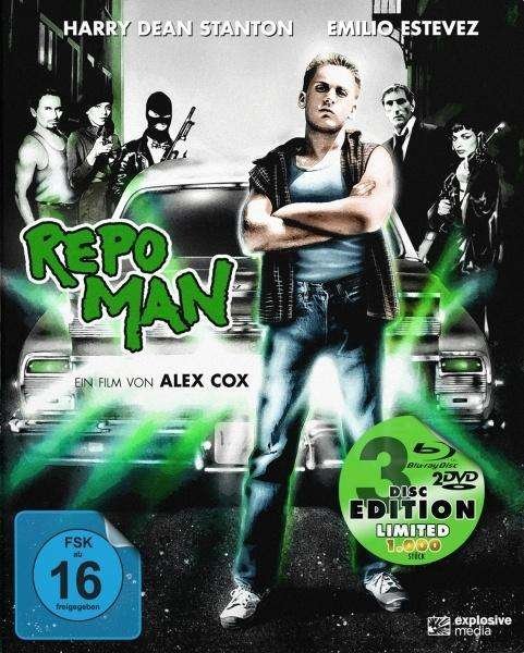 Repo Man (mediabook, 1 Blu-ray + 2 Dvds) - Movie - Film - Explosive Media - 4020628749576 - 25. april 2019
