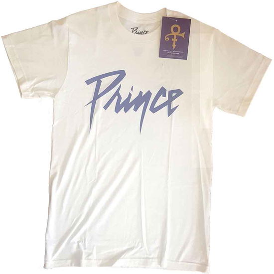 Cover for Prince · Prince Unisex T-Shirt: Logo (T-shirt) [size L] [White - Unisex edition]