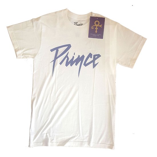 Cover for Prince · Prince Unisex T-Shirt: Logo (T-shirt) [size L] [White - Unisex edition]