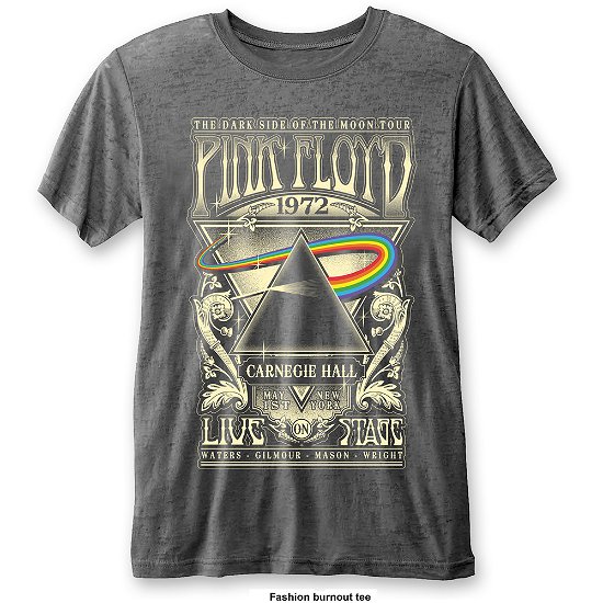 Pink Floyd Unisex T-Shirt: Carnegie Hall (Burnout) - Pink Floyd - Koopwaar - Perryscope - 5055979983576 - 
