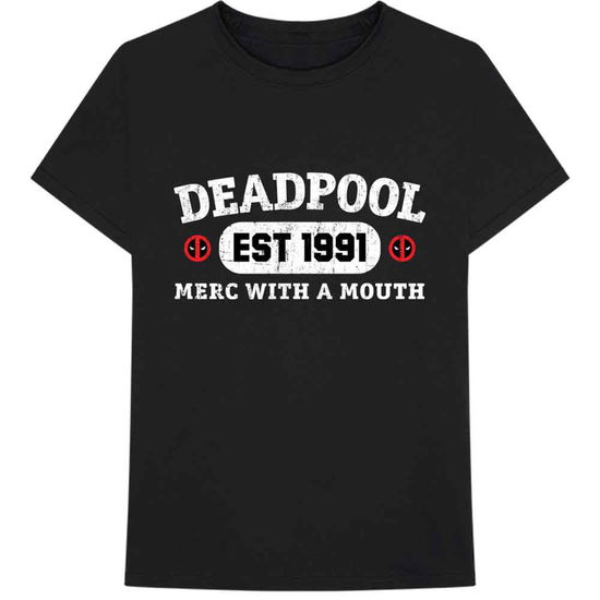 Marvel Comics Unisex T-Shirt: Deadpool Merc With A Mouth - Marvel Comics - Koopwaar -  - 5056368672576 - 