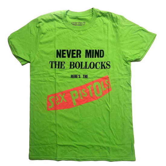 Cover for Sex Pistols - The · The Sex Pistols Unisex T-Shirt: Never Mind The Bollocks Original Album (Green) (T-shirt) [size S] (2023)