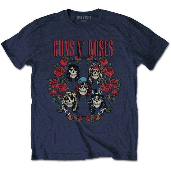 Guns N' Roses Unisex T-Shirt: Skulls Wreath - Guns N Roses - Gadżety -  - 5056561015576 - 