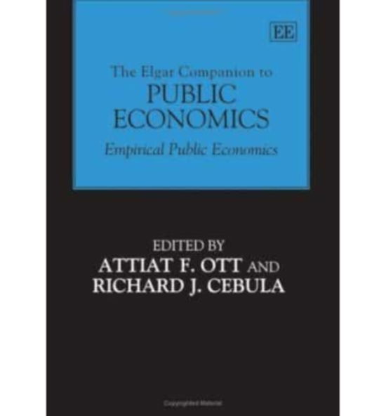 Cover for Attiat F. Ott · The Elgar Companion to Public Economics: Empirical Public Economics (Hardcover Book) (2006)