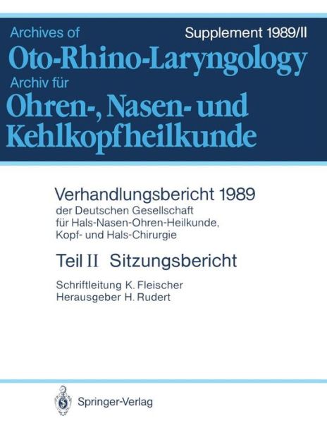 Cover for Konrad Fleischer · Teil II: Sitzungsbericht (Paperback Book) (1989)