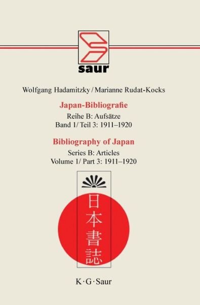Cover for Hadamitzky · Japan-Bibliografie.1911-1920 (Book) (1999)