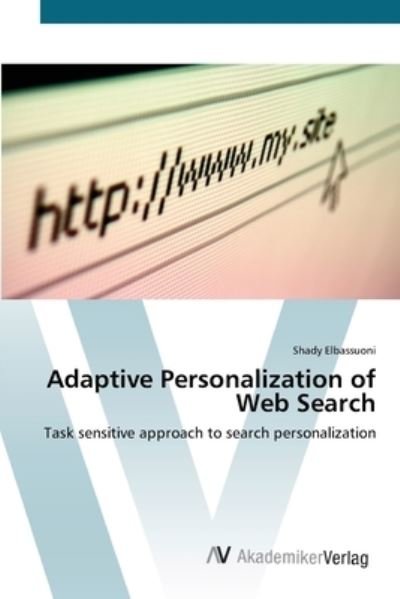 Cover for Elbassuoni · Adaptive Personalization of (Buch) (2012)