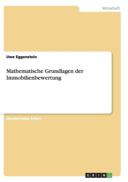 Cover for Eggenstein · Mathematische Grundlagen der (Book) (2016)