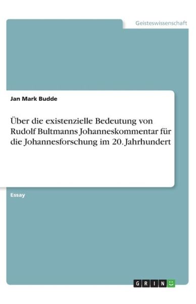 Cover for Budde · Über die existenzielle Bedeutung (Bog)