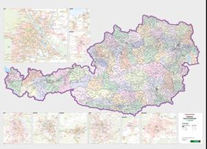 Cover for Freytag-Berndt · Post Codes Map Provided with Metal Ledges / Tube 1:500 000 (Map) (2017)