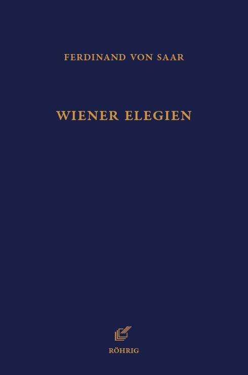 Cover for Saar · Wiener Elegien (Book)