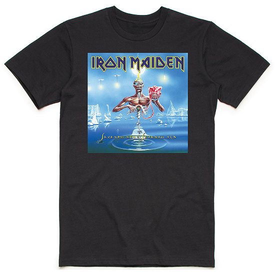 Iron Maiden Unisex T-Shirt: Seventh Son Box - Iron Maiden - Merchandise - ROCK OFF - 5056170674577 - 