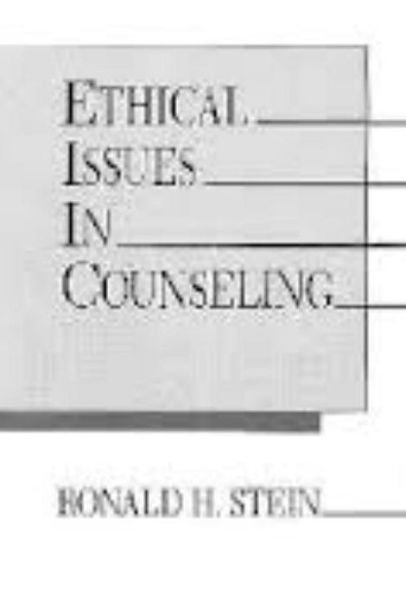 Cover for Ronald H. Stein · Ethical Issues in Counseling (Hardcover Book) (1990)