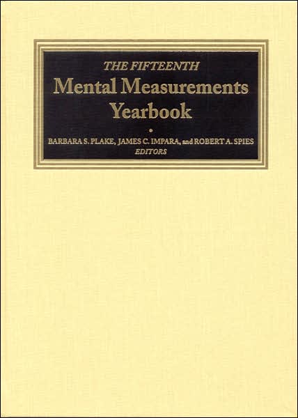 Cover for Buros Institute · The Fifteenth Mental Measurements Yearbook (Hardcover Book) (2003)