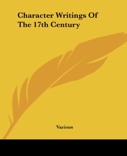 Cover for Character Writings of the 17th Century (Paperback Book) (2004)