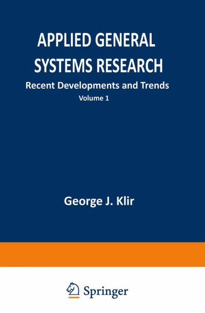 Cover for G Klir · Applied General Systems Research: Recent Developments and Trends - II Systems Science (Paperback Book) [1978 edition] (2013)