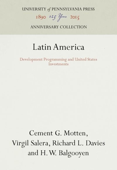 Cover for Cement G. Motten · Latin America (Innbunden bok) (1956)